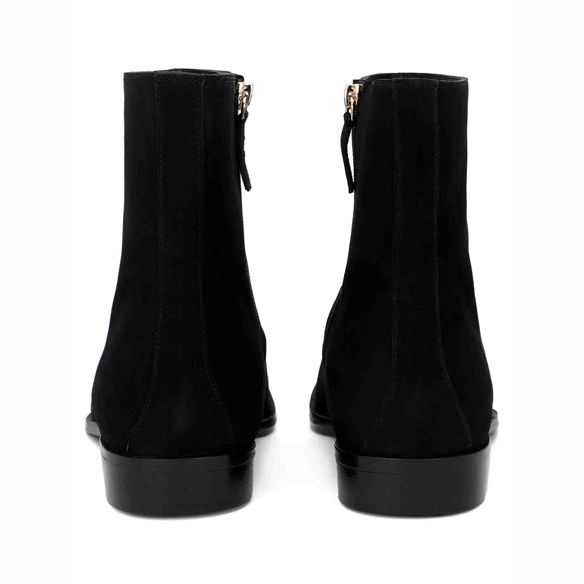 Black nubuck booties sale